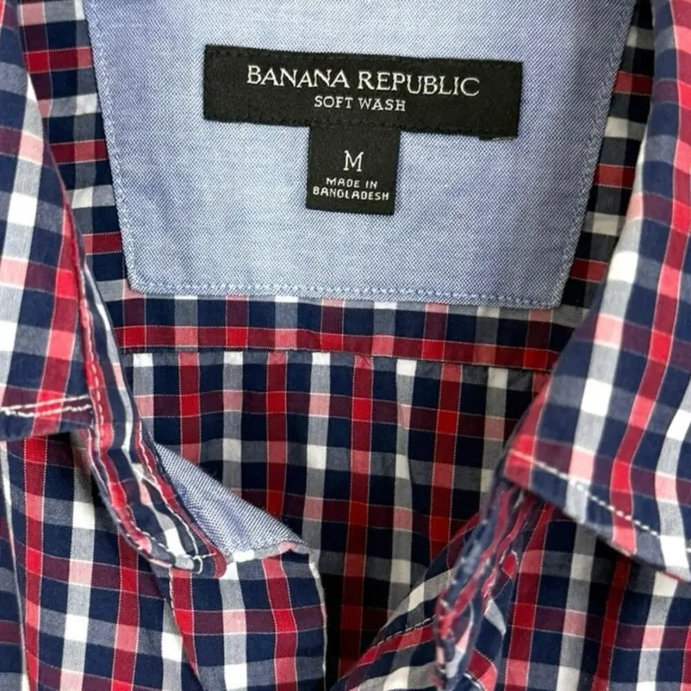 Banana Republic Plaid Soft Wash Shirt